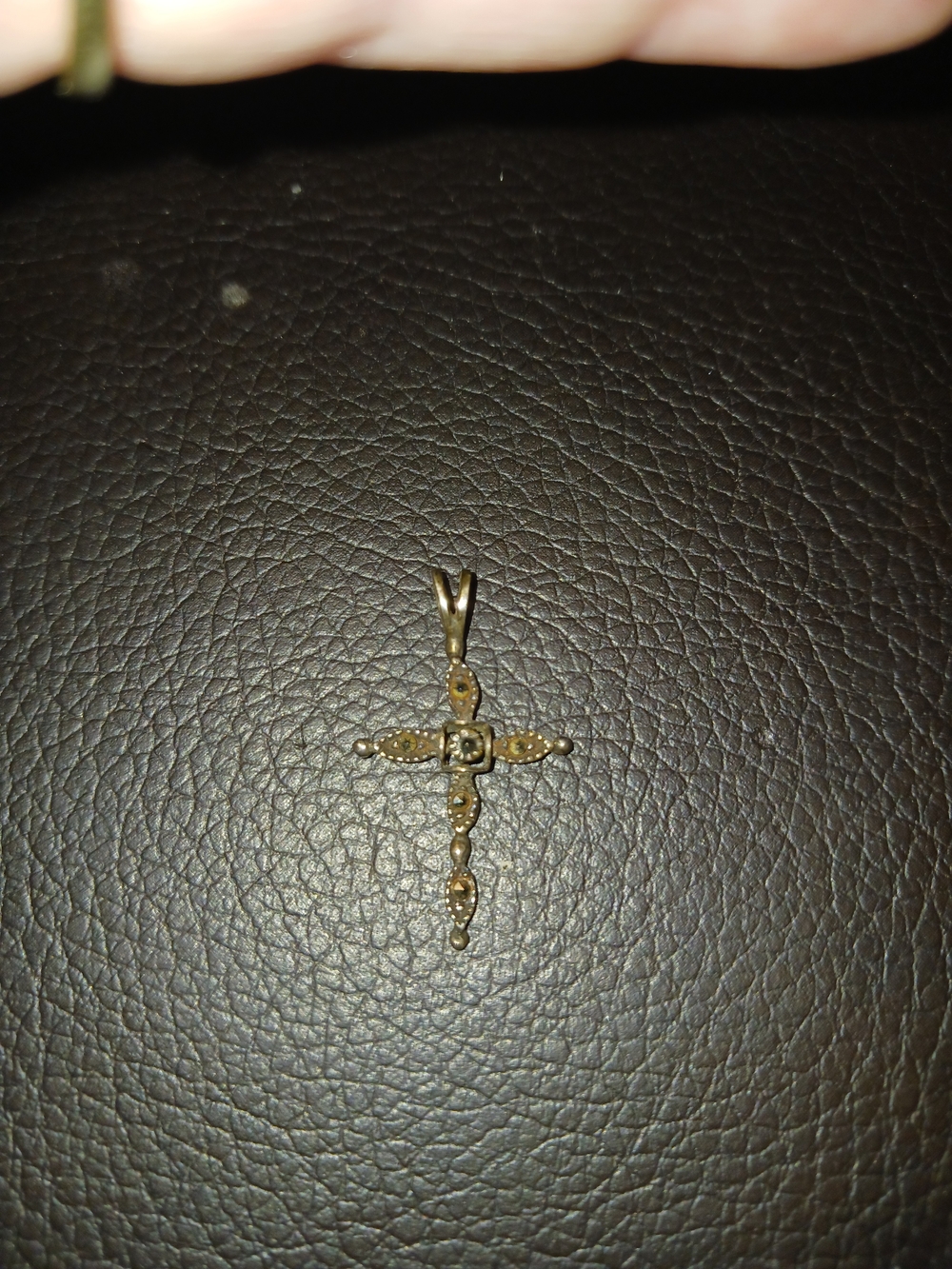 Avon Gold-Tone Ornate Cross Pendant